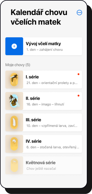 Úvodní obrazovka aplikace