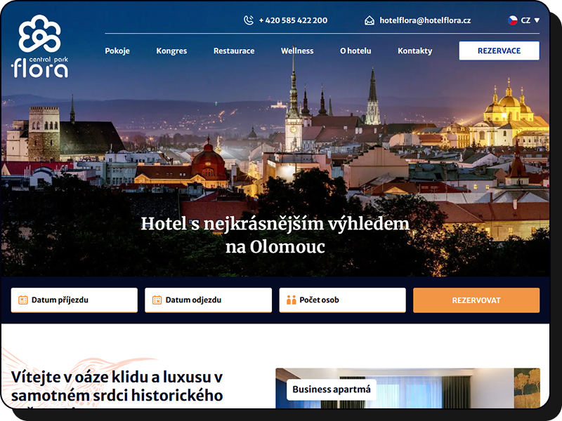 Domovská stránka webu